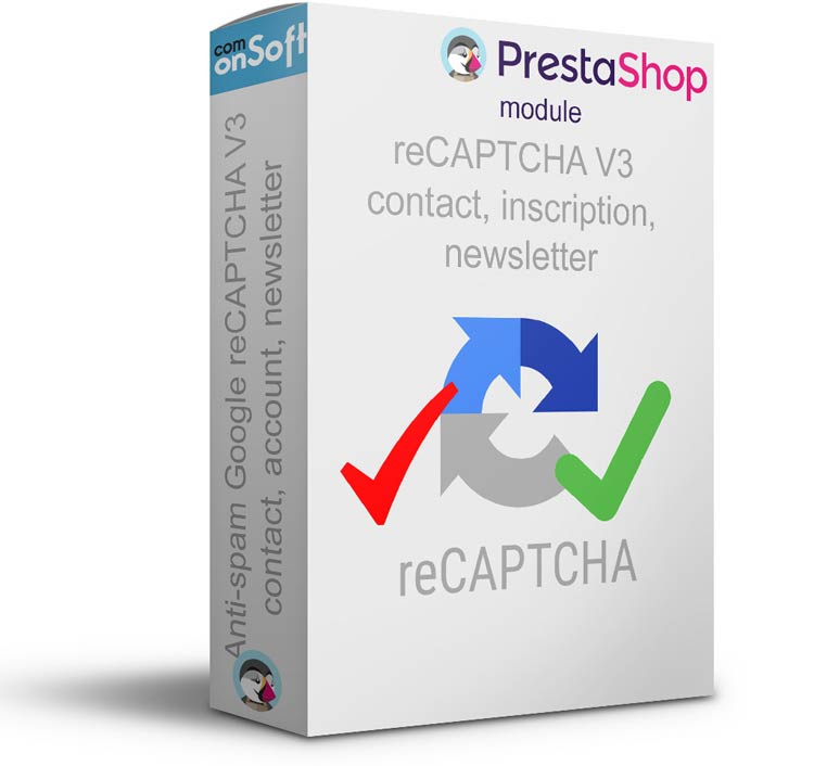 Module reCaptcha V3 pour Prestashop, anti spam et bot